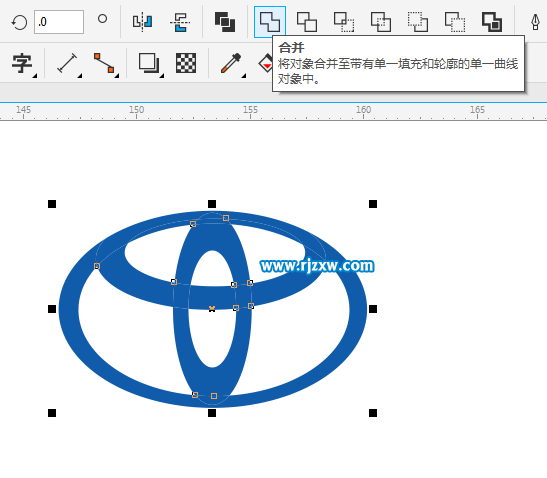 CDRX8制作丰田汽车标志的方法