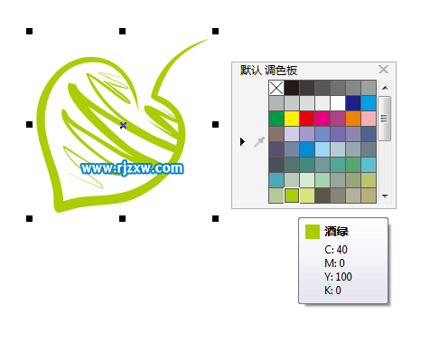 制作一个心形简笔画图形