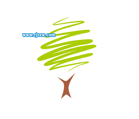 用CDRX7设计创意的小树图形