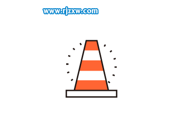 CDR怎么制作橡胶路锥的图标