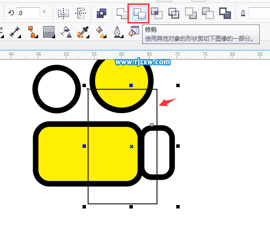 简单用CDRX7制作卡通放映机图标