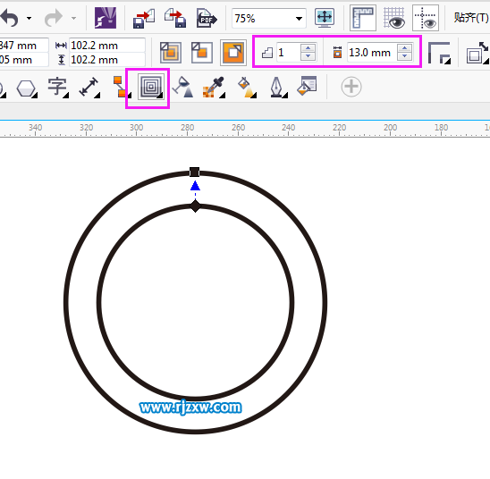 CorelDRAW制作圆形花边