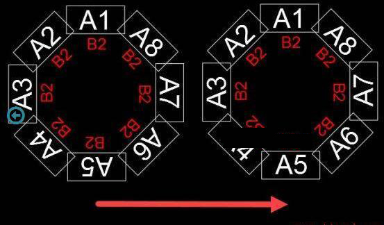 CAD中如何将多个文字一次性旋转为想要方向