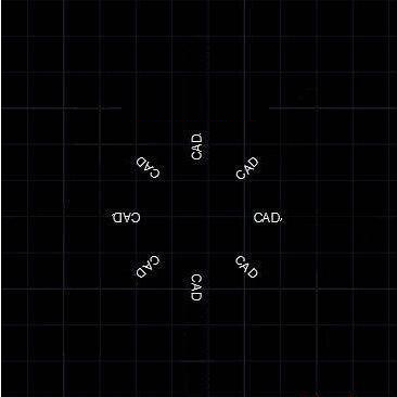 CAD中如何将多个文字一次性旋转为想要方向