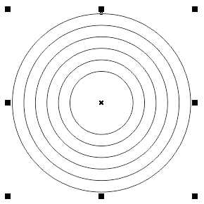 CDR做出等距离的同心圆的几种方法