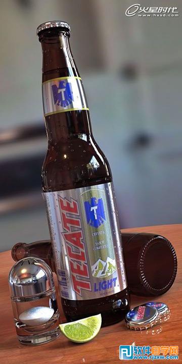 3DSMAX渲染啤酒瓶