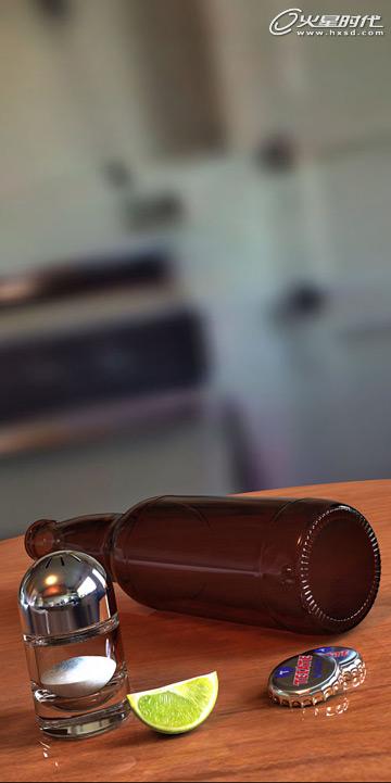 3DSMAX渲染啤酒瓶