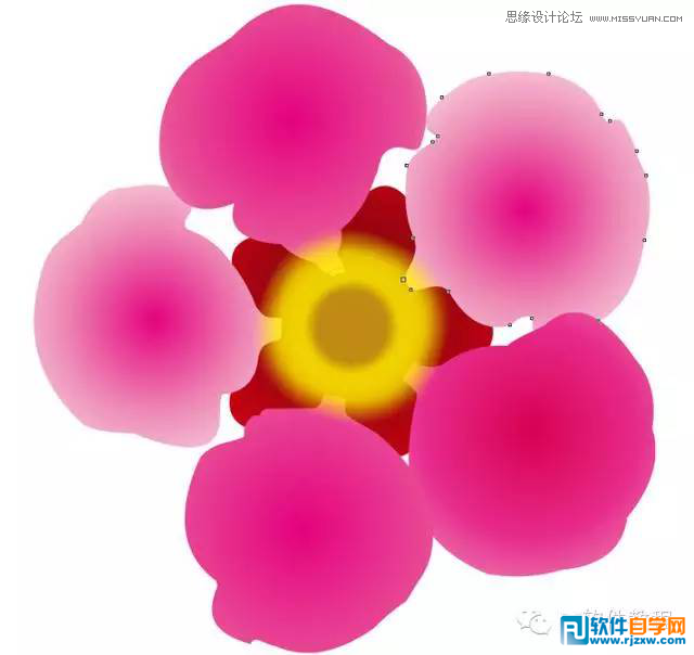 012.CorelDraw绘制梅花图讲解