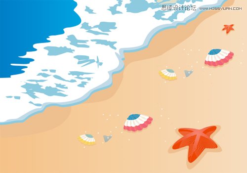 011.CorelDraw设计卡通海边风景讲解