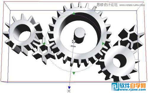 010.CorelDRAW设计立体齿轮讲解