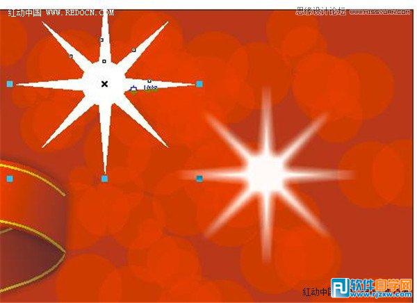 制作圣诞节的红丝带