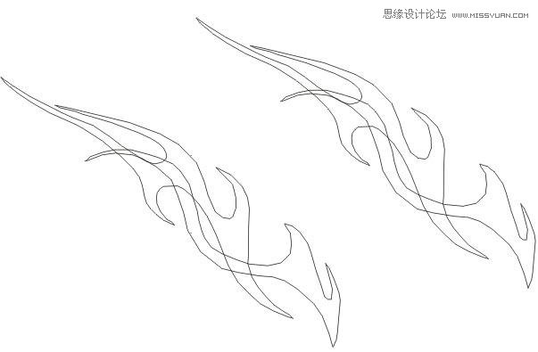 绘制蝴蝶花纹图案