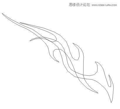 绘制蝴蝶花纹图案