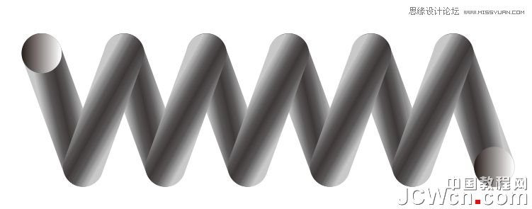 设计立体的弹簧效果