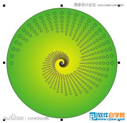 教你用CorelDraw设计漂亮圆点螺旋状效果