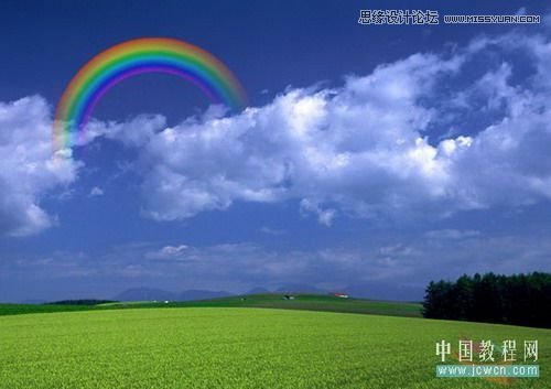 用CorelDraw交互式调和工具制作卡通彩虹