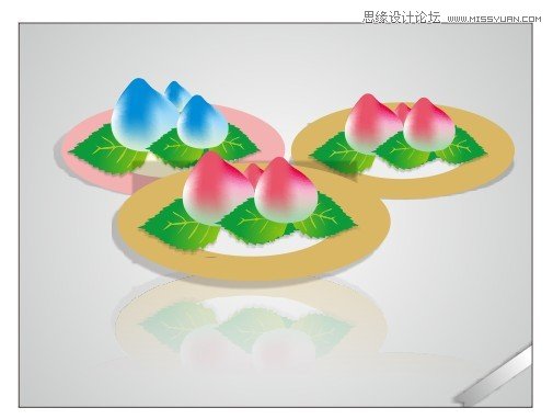 用CorelDRAW X5的网状填充设计桃子