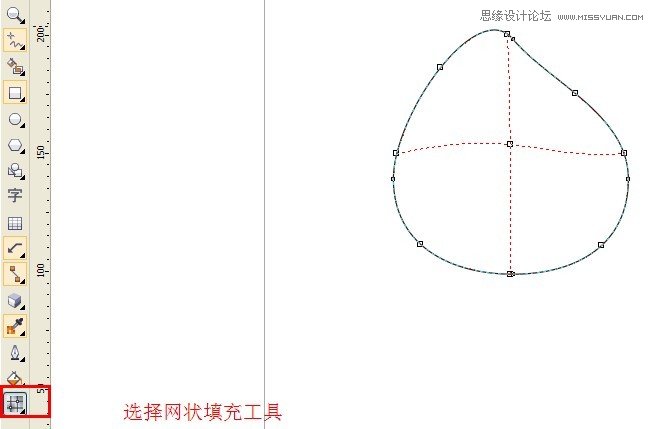 用CorelDRAW X5的网状填充设计桃子