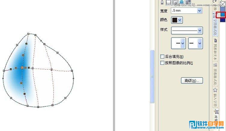 用CorelDRAW X5的网状填充设计桃子