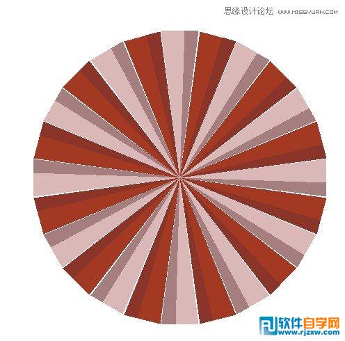 用CorelDRAW X6交互式工具设计旋转复古背景