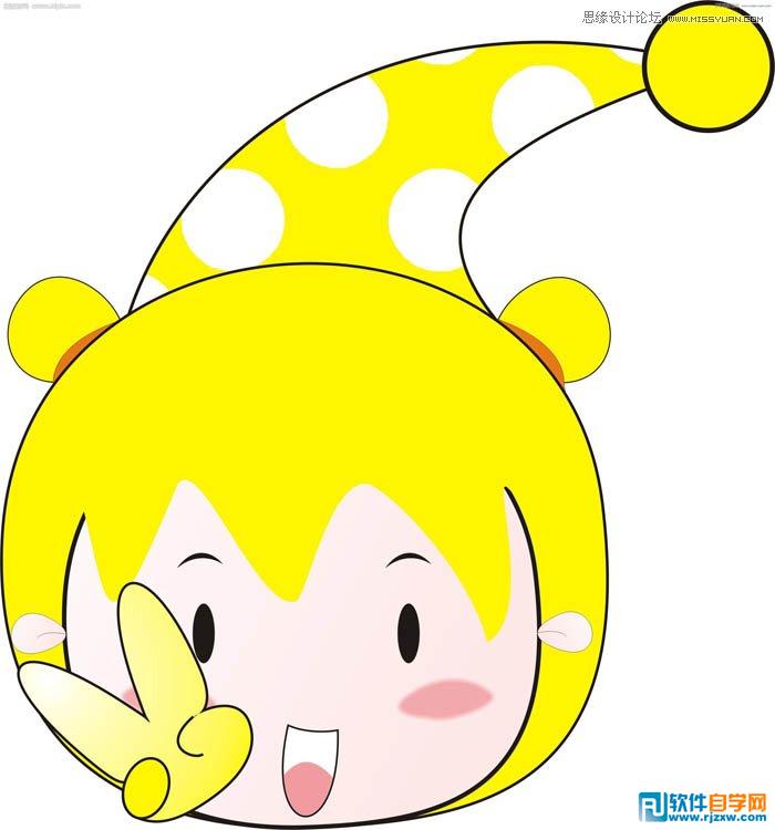 CorelDRAW X6绘制简单可爱的娃娃