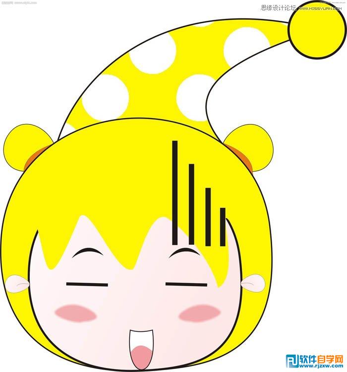 CorelDRAW X6绘制简单可爱的娃娃