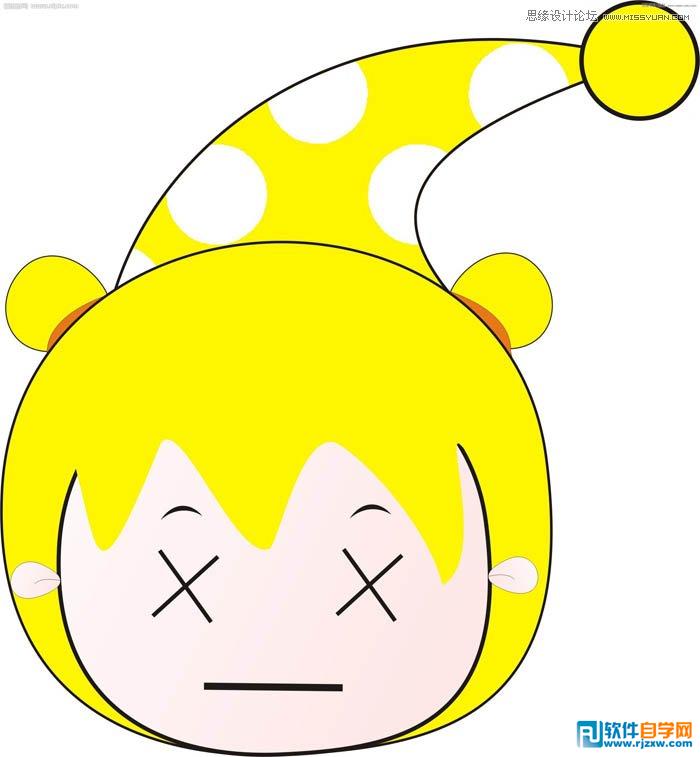 CorelDRAW X6绘制简单可爱的娃娃