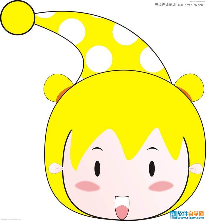 CorelDRAW X6绘制简单可爱的娃娃