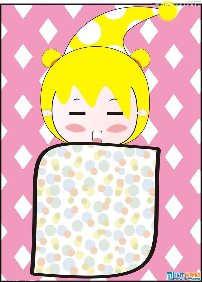 CorelDRAW X6绘制简单可爱的娃娃