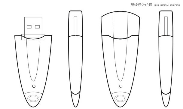 Coreldraw X7设计质感效果的立体感U盘