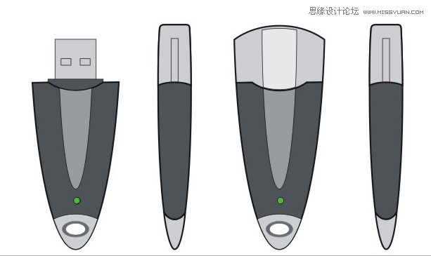 Coreldraw X7设计质感效果的立体感U盘