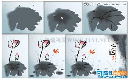 CorelDRAW X7绘制中国风国画