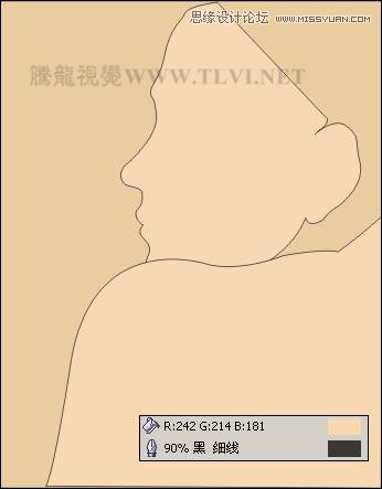 CorelDRAW X7用工笔画设计美女人物