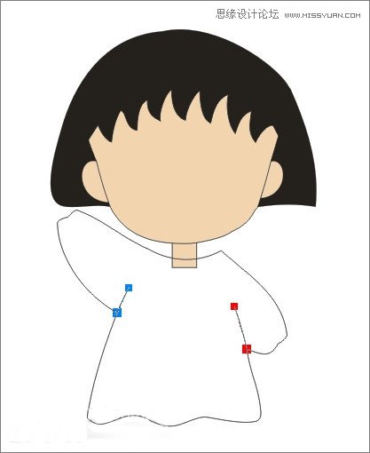 用CoreldrawX7设计樱桃小丸子插画