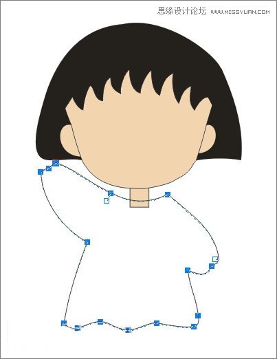 用CoreldrawX7设计樱桃小丸子插画