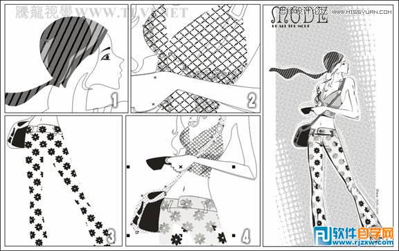 CorelDRAWX7设计摩登少女