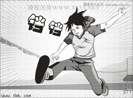 CorelDRAWX7绘制足球少年