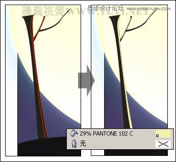 用CorelDRAWX7设计月圆之夜飞逝的流星教程