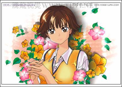 用CorelDRAWX7设计时尚风格的美少女漫画