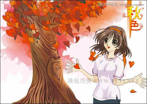 CorelDRAWX7设计日式卡通美女教程