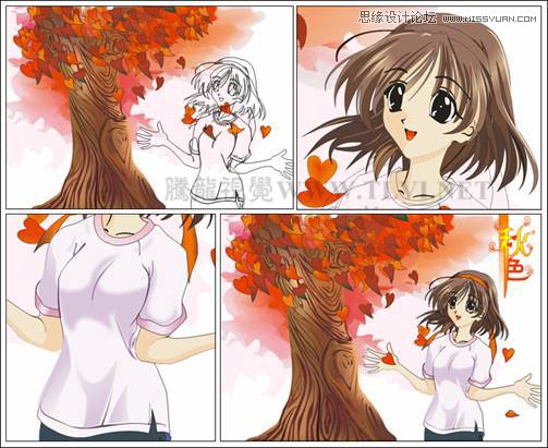 CorelDRAWX7设计日式卡通美女教程