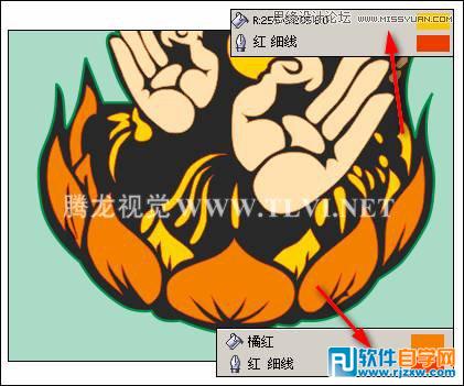 用CorelDRAWX7设计卡通风格的慈悲佛祖