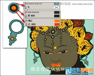 用CorelDRAWX7设计卡通风格的慈悲佛祖