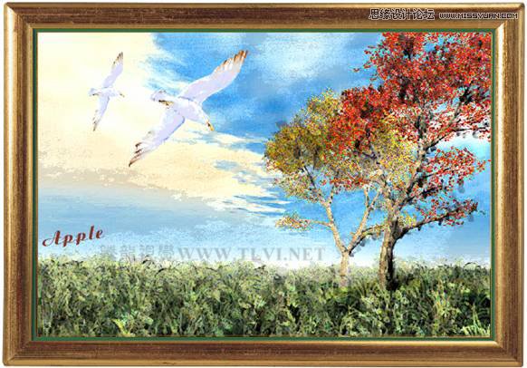 用CorelDRAWX7绘制现代装饰油画效果