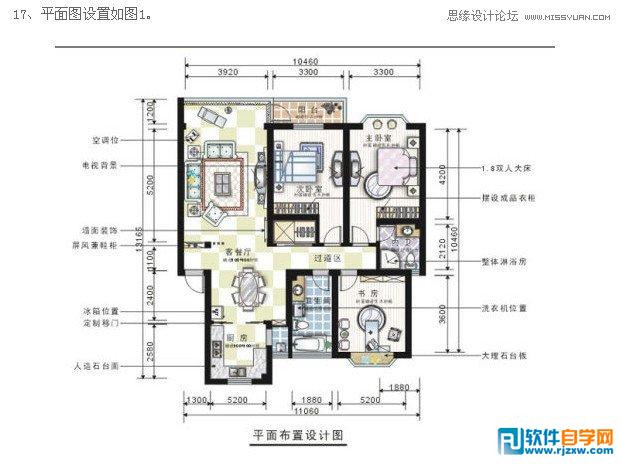 用Coreldraw设计室内装修彩色效果图