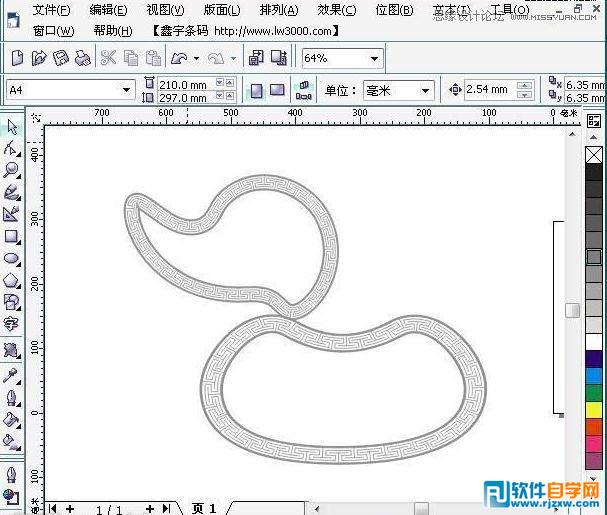 用Coreldraw设计环形花边教程