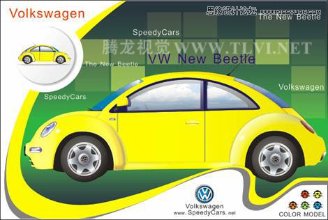 用CorelDRAW设计大众汽车宣传海报教程