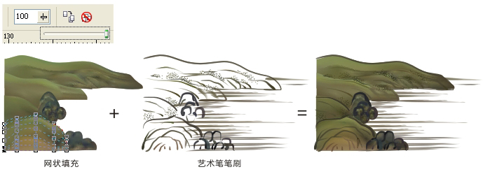 教你用CorelDRAW临摹工笔重彩画