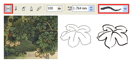 教你用CorelDRAW临摹工笔重彩画