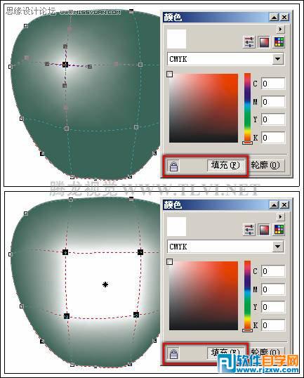 教你怎么使用CorelDRAW交互式网格填充工具